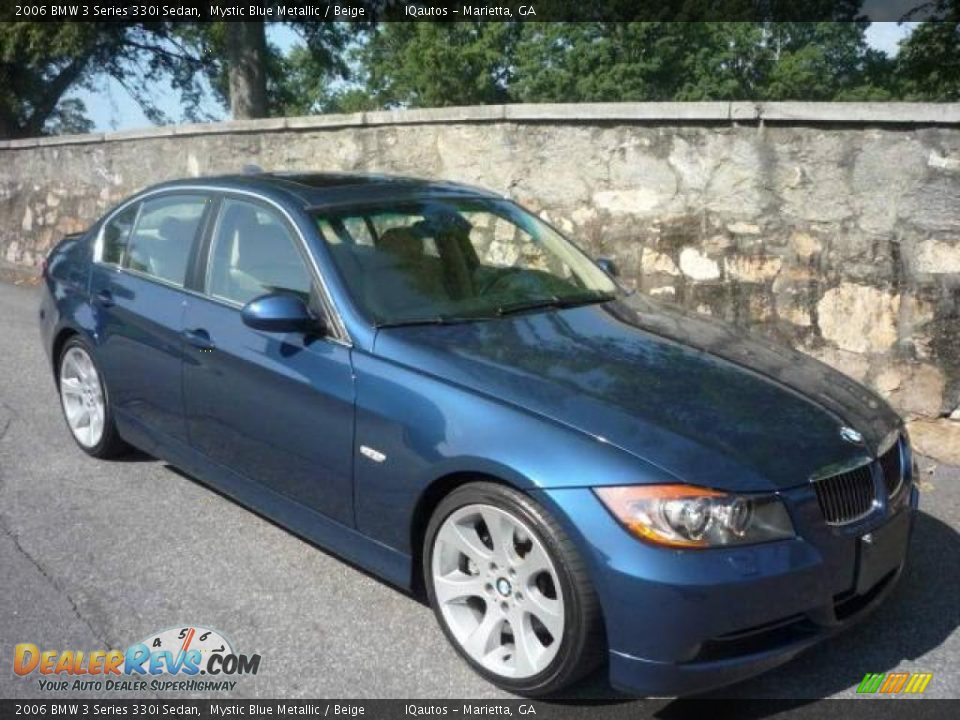 2006 BMW 3 Series 330i Sedan Mystic Blue Metallic / Beige Photo #1
