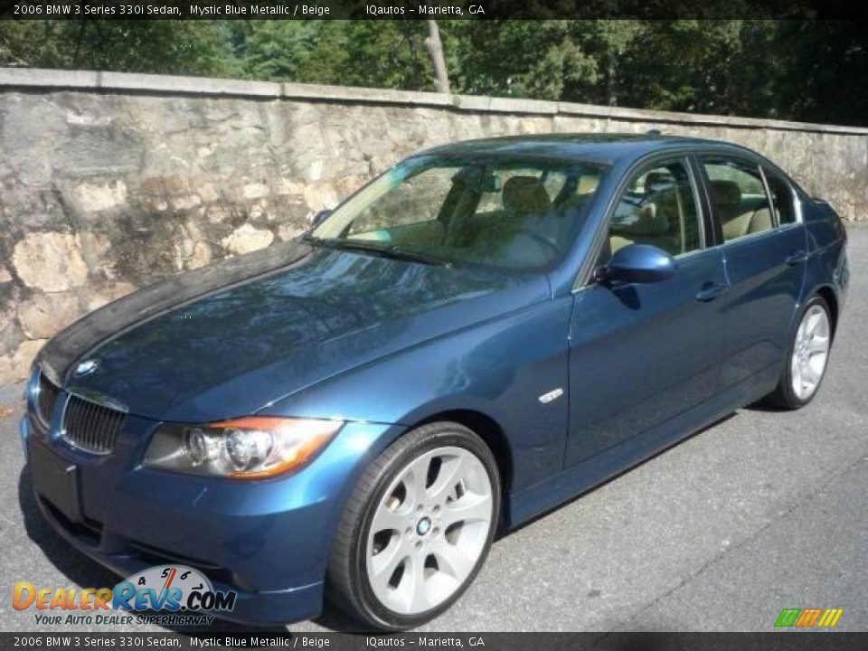 2006 BMW 3 Series 330i Sedan Mystic Blue Metallic / Beige Photo #2