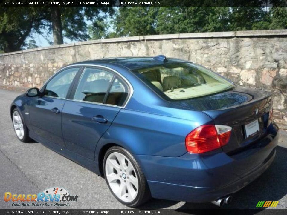 2006 BMW 3 Series 330i Sedan Mystic Blue Metallic / Beige Photo #4