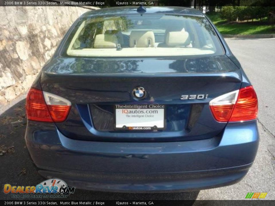 2006 BMW 3 Series 330i Sedan Mystic Blue Metallic / Beige Photo #6