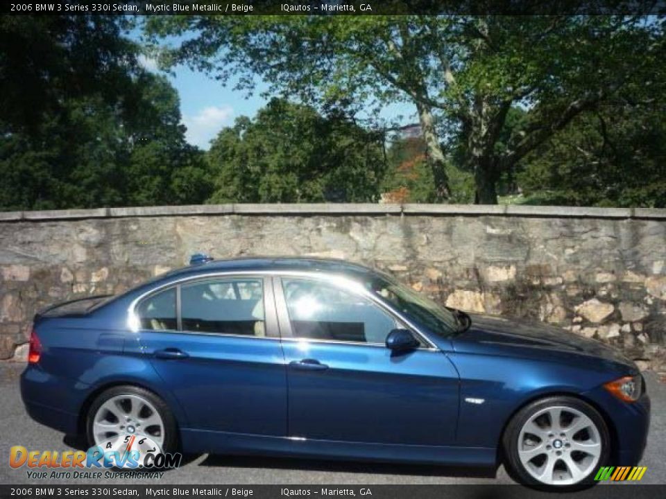 2006 BMW 3 Series 330i Sedan Mystic Blue Metallic / Beige Photo #11