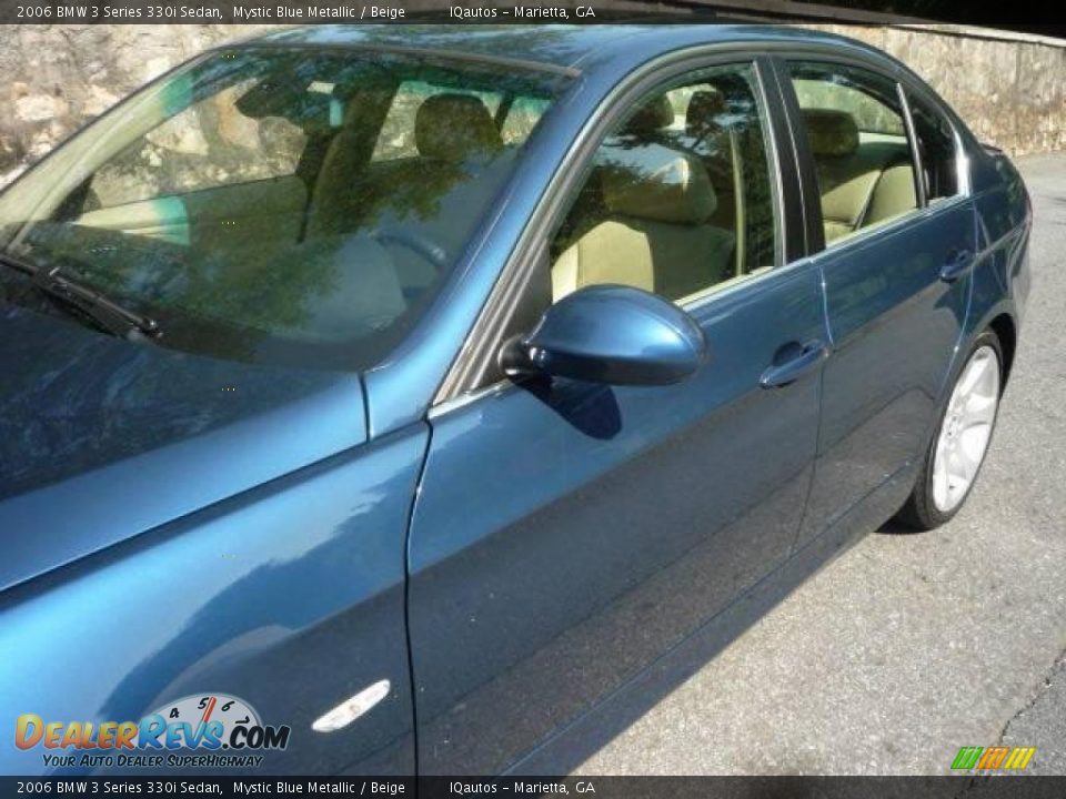 2006 BMW 3 Series 330i Sedan Mystic Blue Metallic / Beige Photo #14