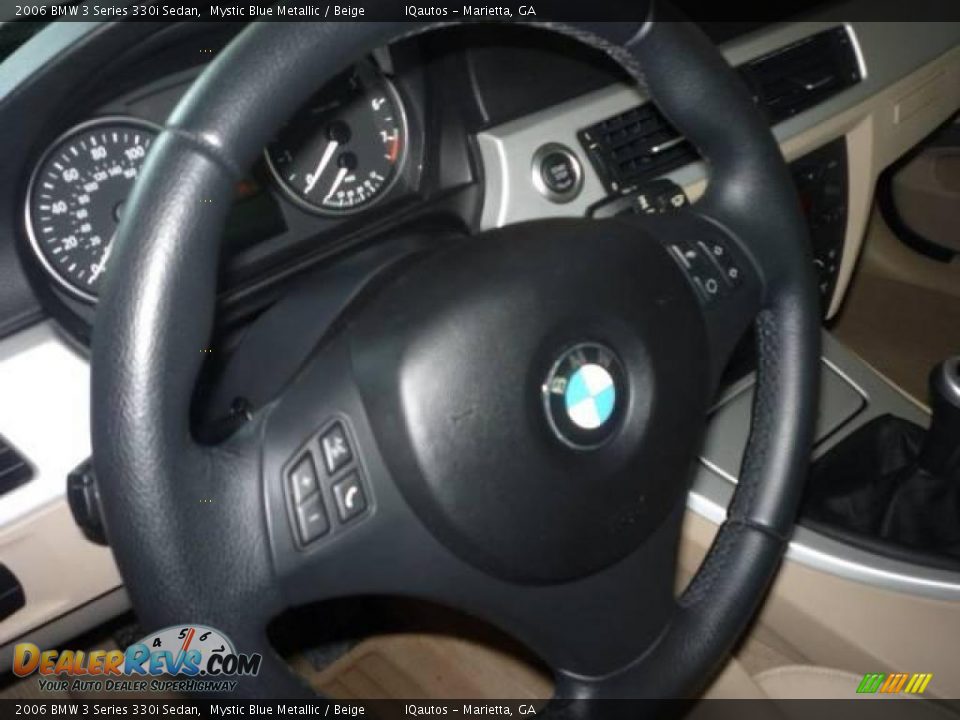 2006 BMW 3 Series 330i Sedan Mystic Blue Metallic / Beige Photo #21