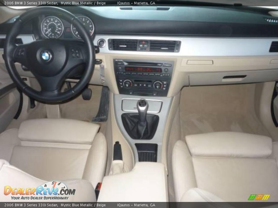 2006 BMW 3 Series 330i Sedan Mystic Blue Metallic / Beige Photo #23