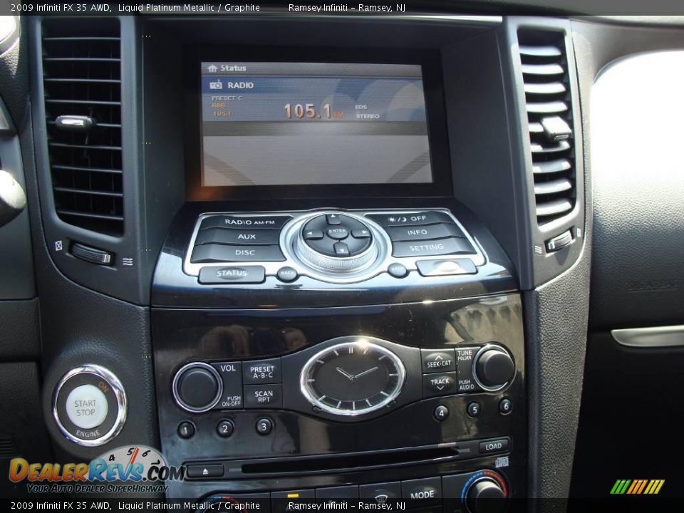 2009 Infiniti FX 35 AWD Liquid Platinum Metallic / Graphite Photo #12
