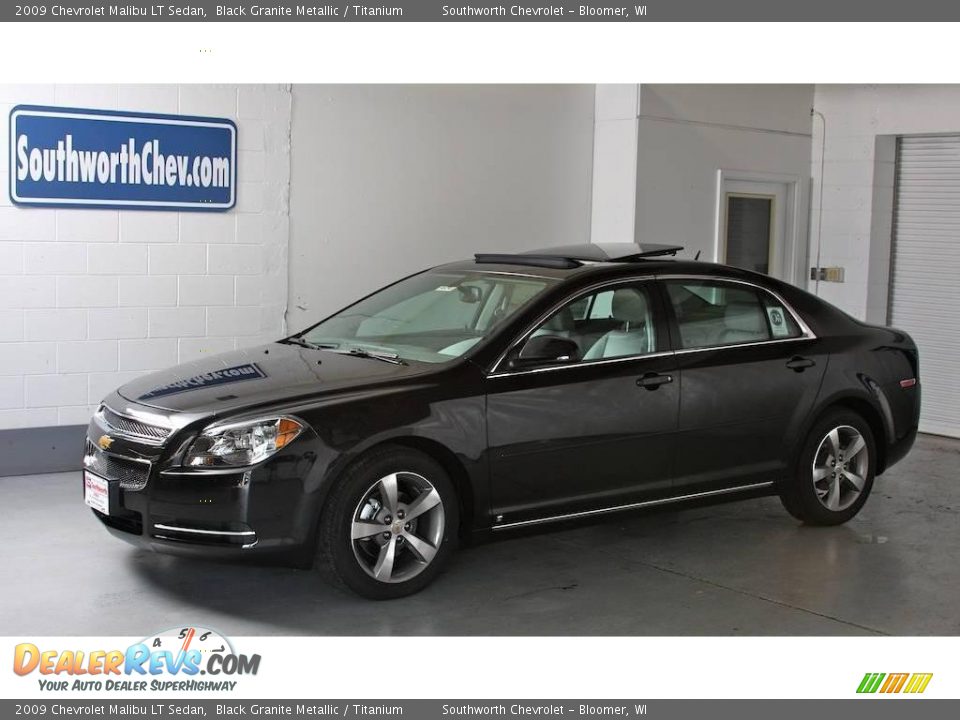 2009 Chevrolet Malibu LT Sedan Black Granite Metallic / Titanium Photo #1