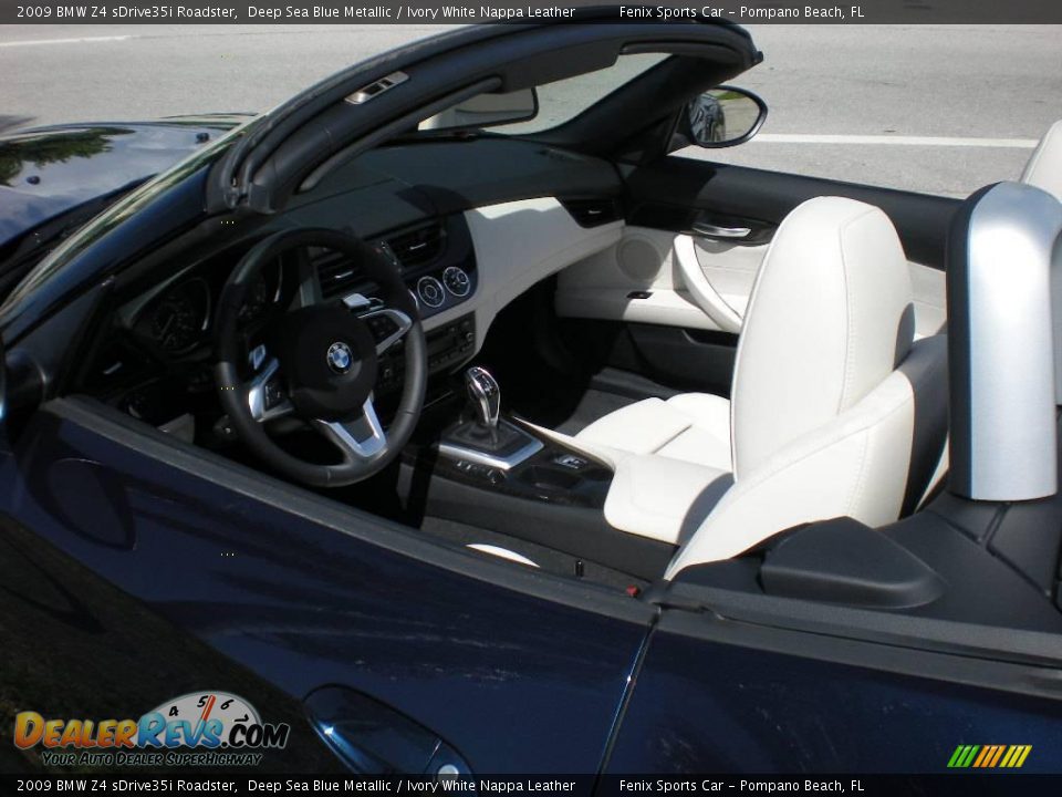 2009 BMW Z4 sDrive35i Roadster Deep Sea Blue Metallic / Ivory White Nappa Leather Photo #5