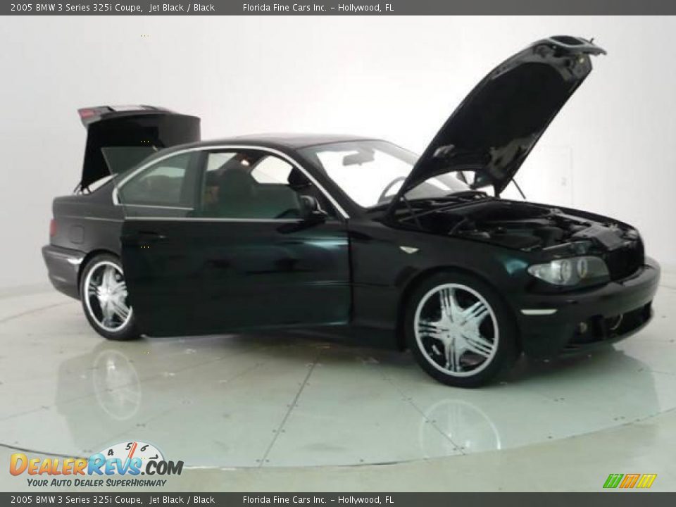 2005 BMW 3 Series 325i Coupe Jet Black / Black Photo #3