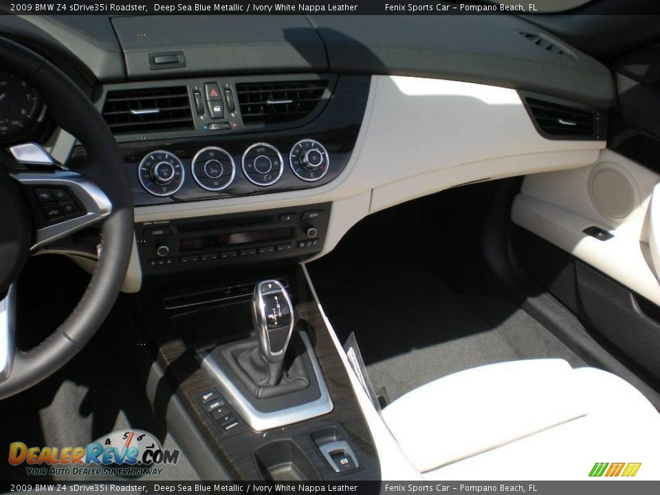 2009 BMW Z4 sDrive35i Roadster Deep Sea Blue Metallic / Ivory White Nappa Leather Photo #19