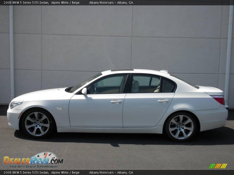 2008 BMW 5 Series 535i Sedan Alpine White / Beige Photo #1