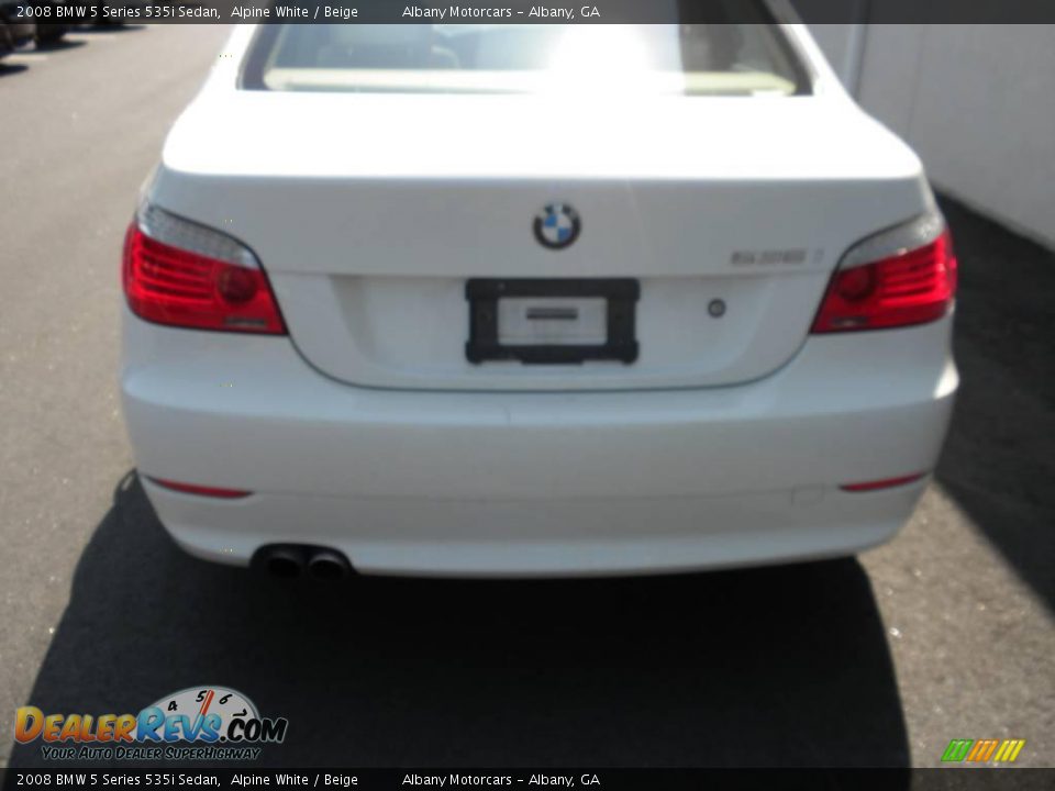 2008 BMW 5 Series 535i Sedan Alpine White / Beige Photo #3