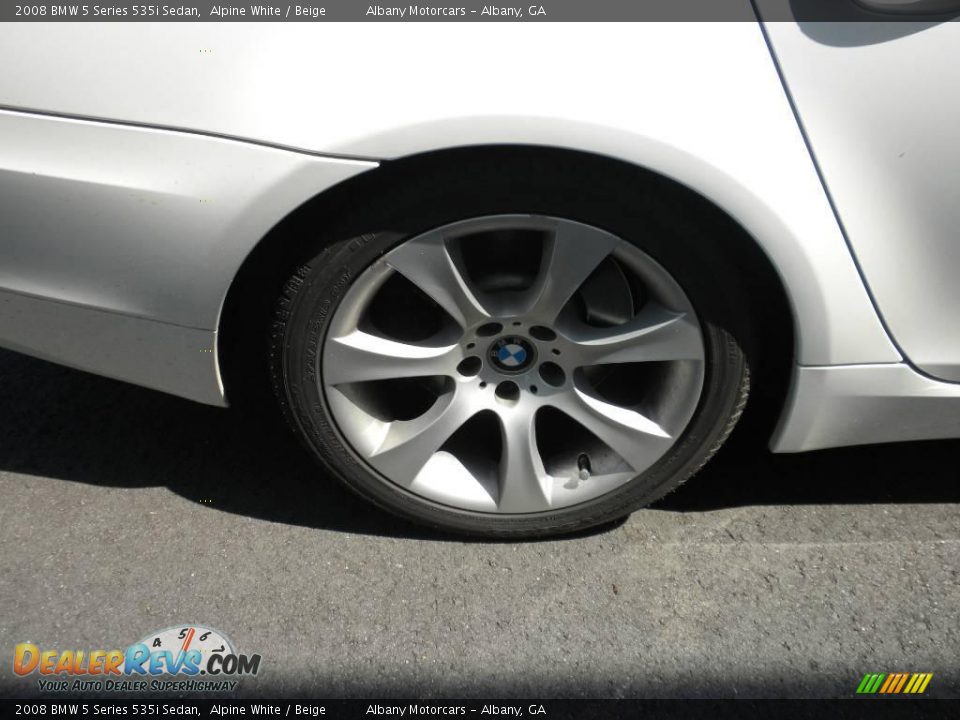 2008 BMW 5 Series 535i Sedan Alpine White / Beige Photo #4
