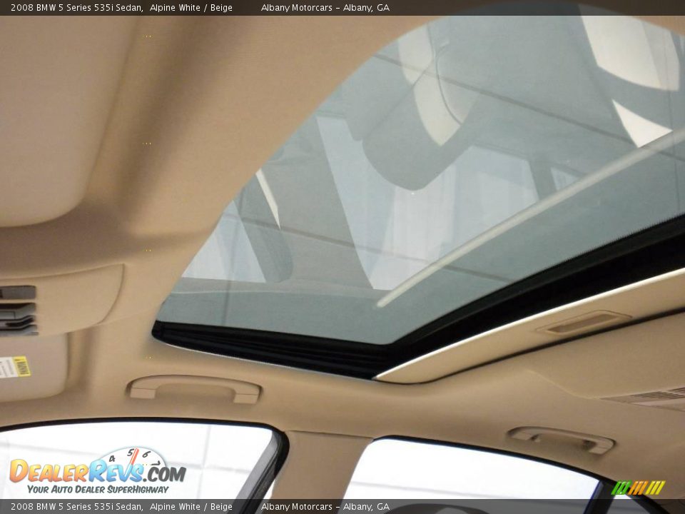 2008 BMW 5 Series 535i Sedan Alpine White / Beige Photo #7