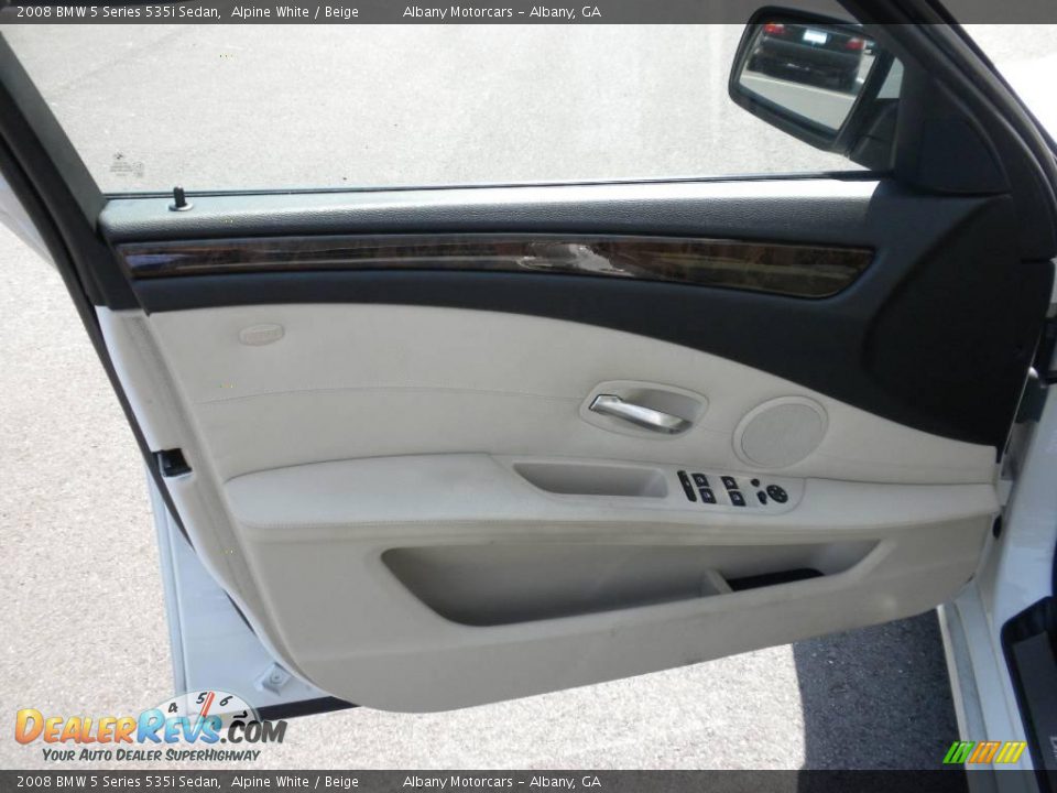 2008 BMW 5 Series 535i Sedan Alpine White / Beige Photo #8