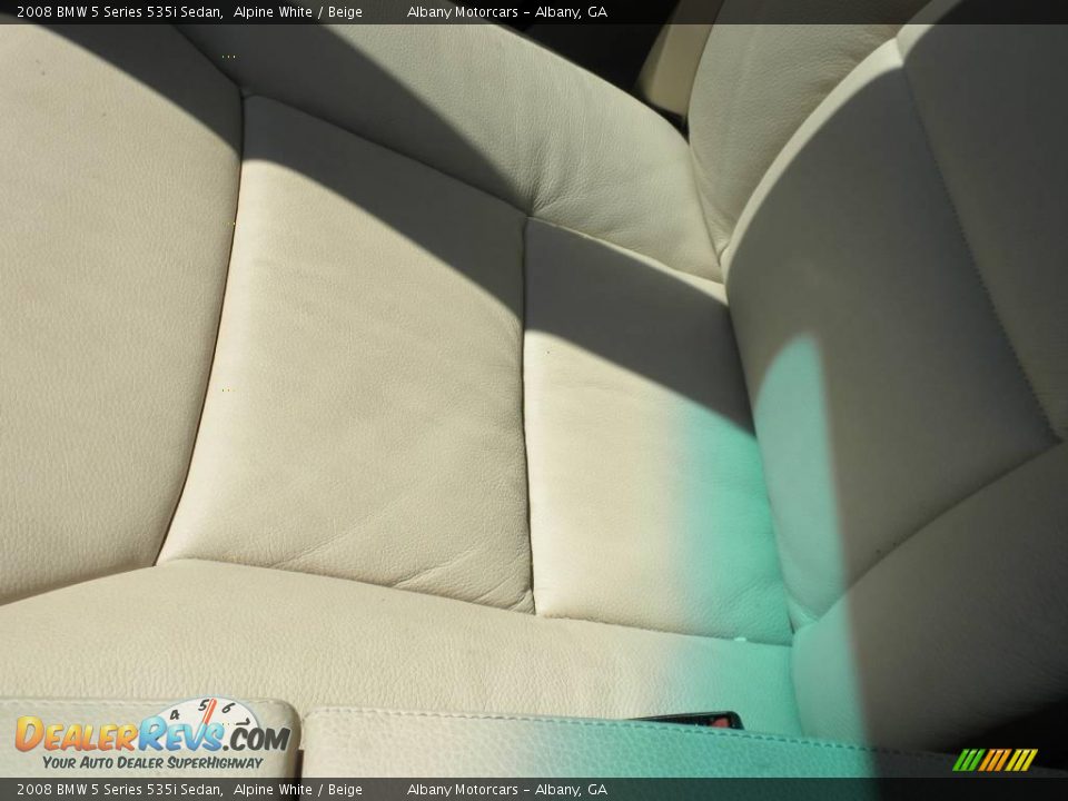 2008 BMW 5 Series 535i Sedan Alpine White / Beige Photo #10