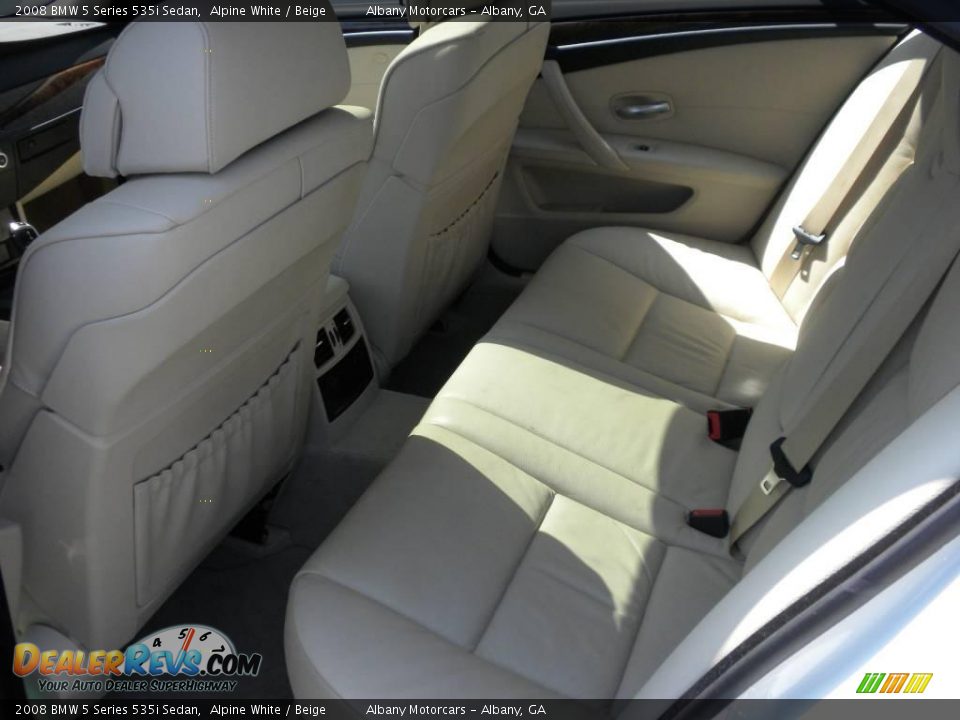 2008 BMW 5 Series 535i Sedan Alpine White / Beige Photo #11