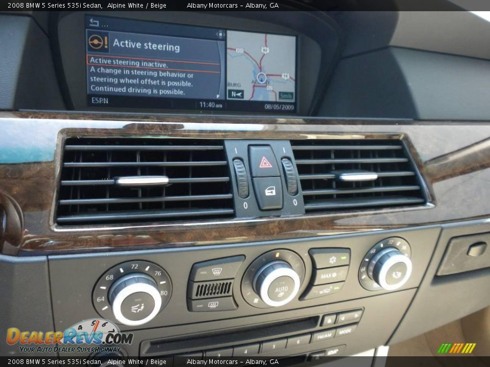 2008 BMW 5 Series 535i Sedan Alpine White / Beige Photo #15