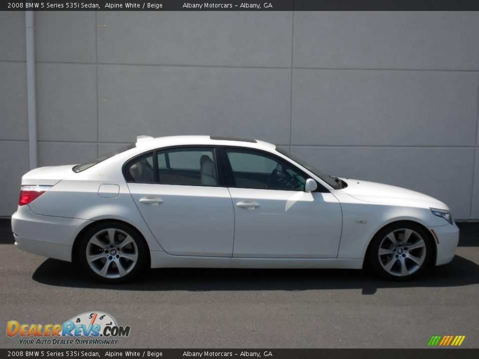 2008 BMW 5 Series 535i Sedan Alpine White / Beige Photo #17
