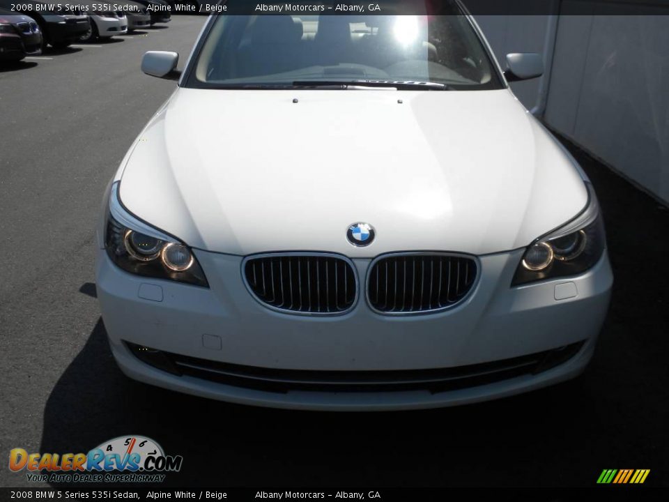 2008 BMW 5 Series 535i Sedan Alpine White / Beige Photo #20