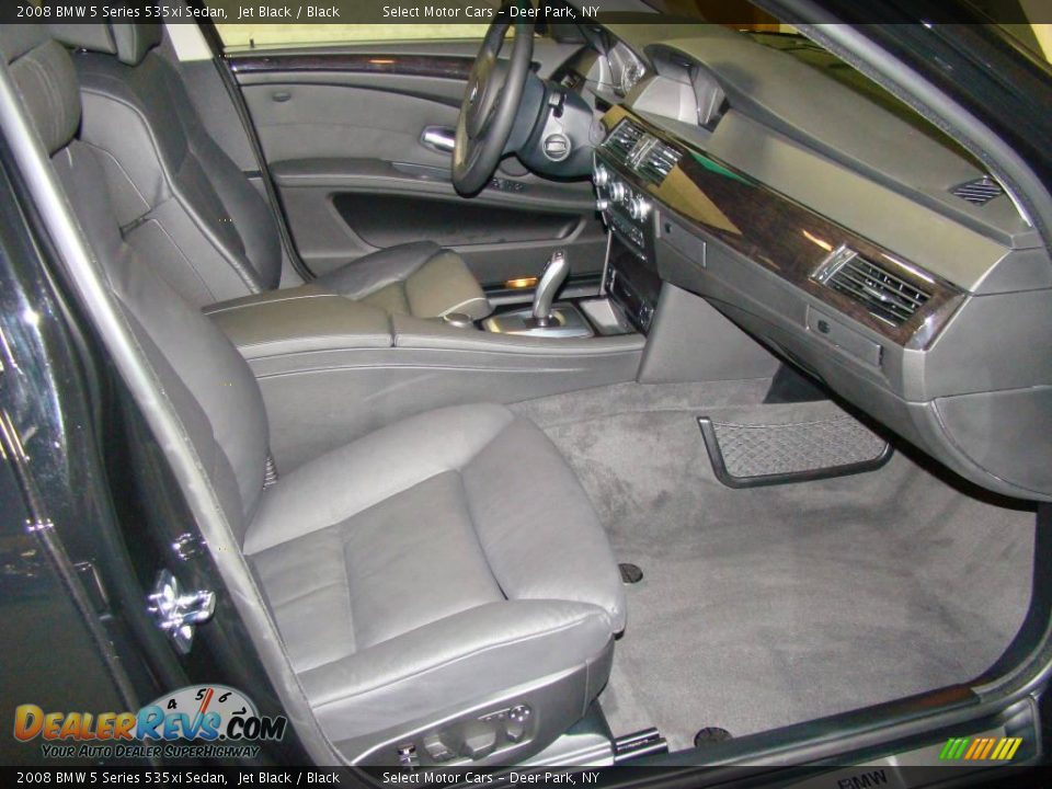 2008 BMW 5 Series 535xi Sedan Jet Black / Black Photo #12