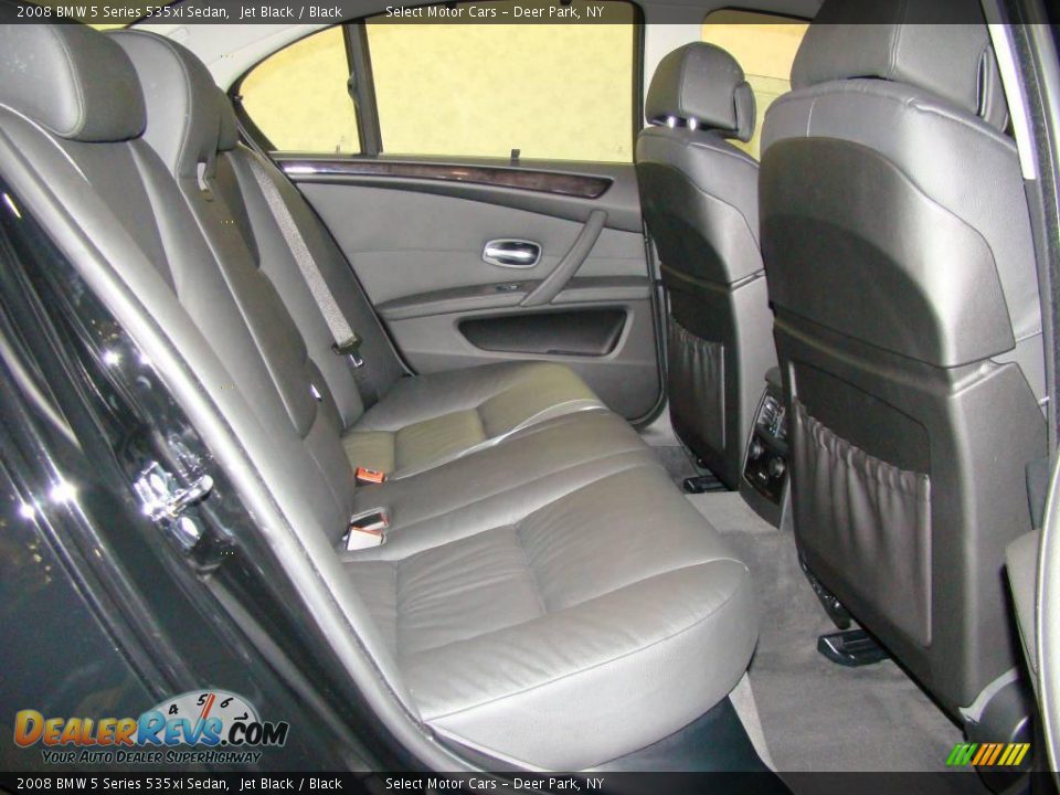 2008 BMW 5 Series 535xi Sedan Jet Black / Black Photo #13