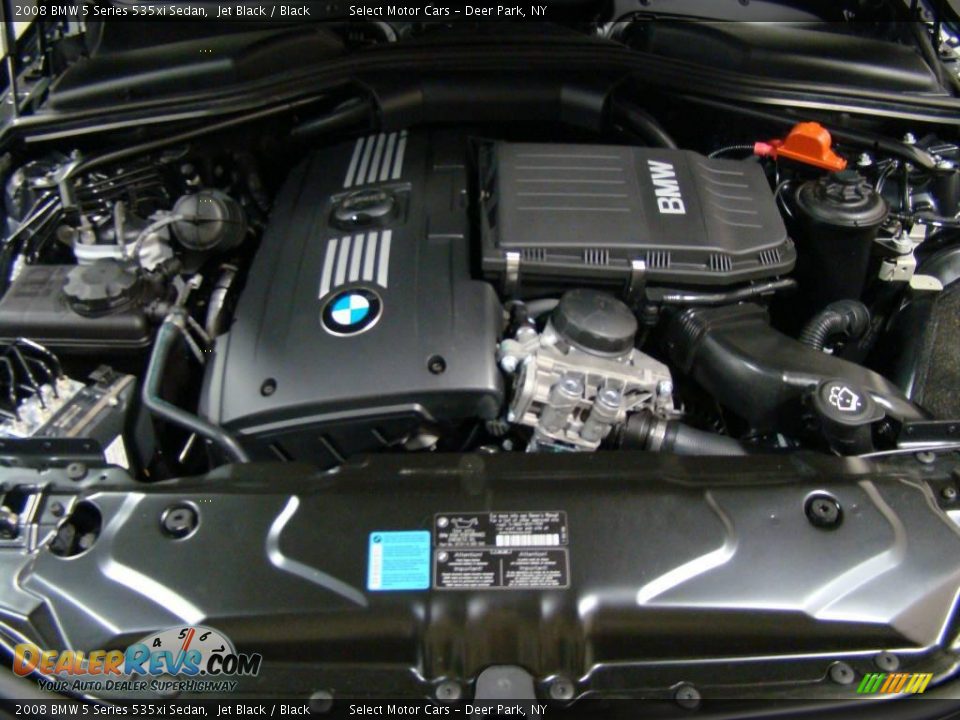 2008 BMW 5 Series 535xi Sedan Jet Black / Black Photo #14