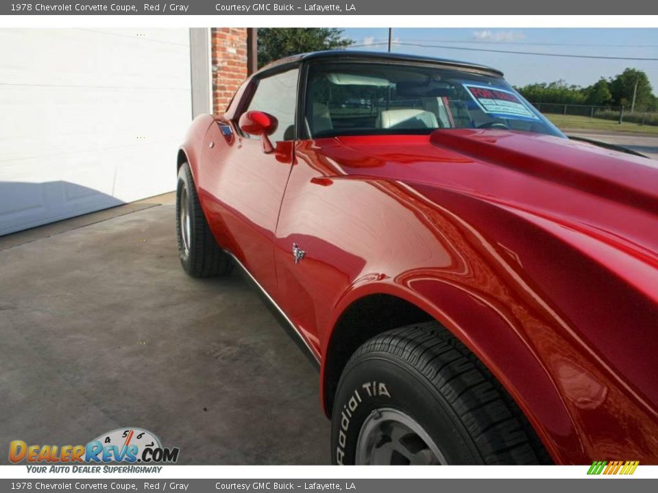 1978 Chevrolet Corvette Coupe Red / Gray Photo #3