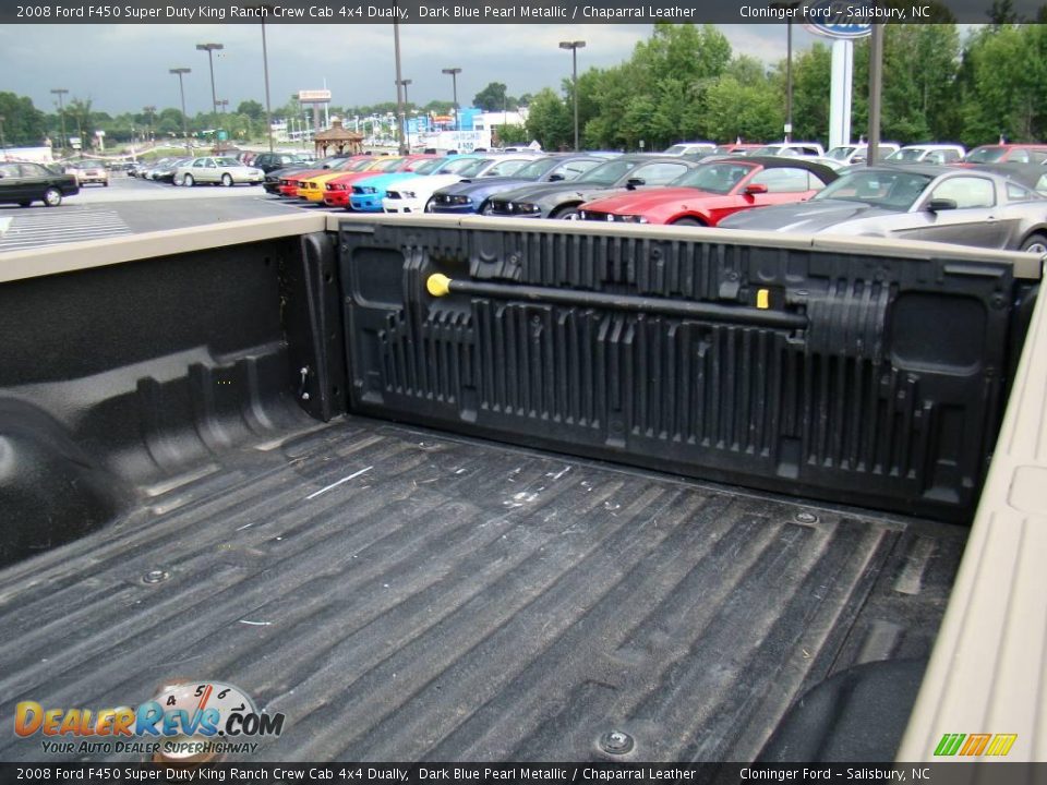 2008 Ford F450 Super Duty King Ranch Crew Cab 4x4 Dually Dark Blue Pearl Metallic / Chaparral Leather Photo #10