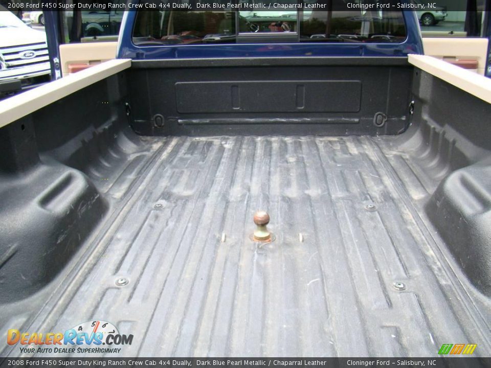 2008 Ford F450 Super Duty King Ranch Crew Cab 4x4 Dually Dark Blue Pearl Metallic / Chaparral Leather Photo #11
