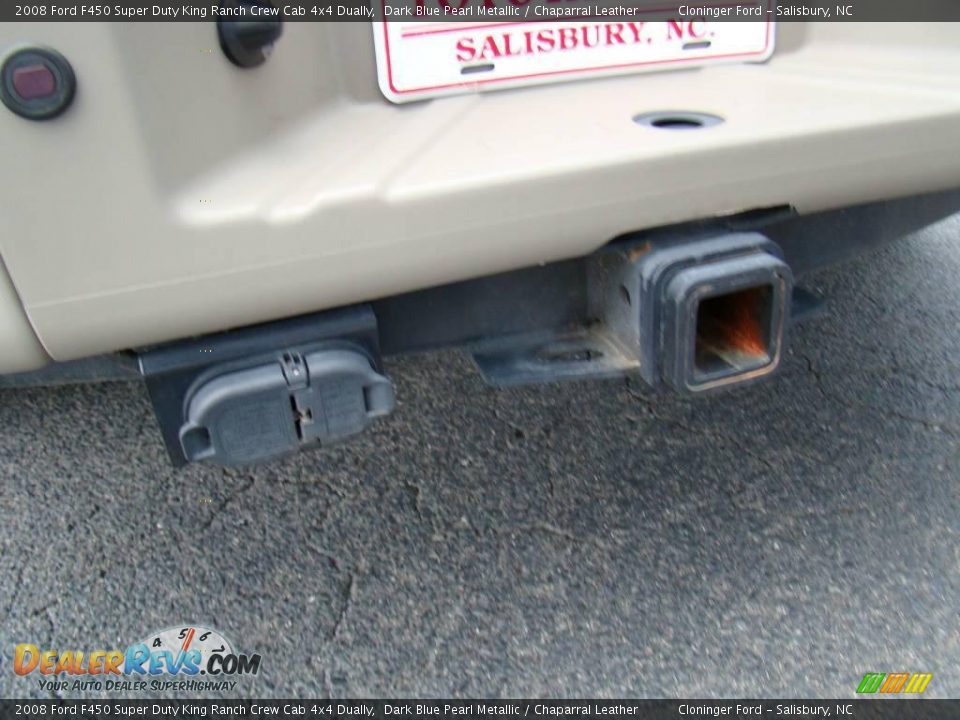 2008 Ford F450 Super Duty King Ranch Crew Cab 4x4 Dually Dark Blue Pearl Metallic / Chaparral Leather Photo #18