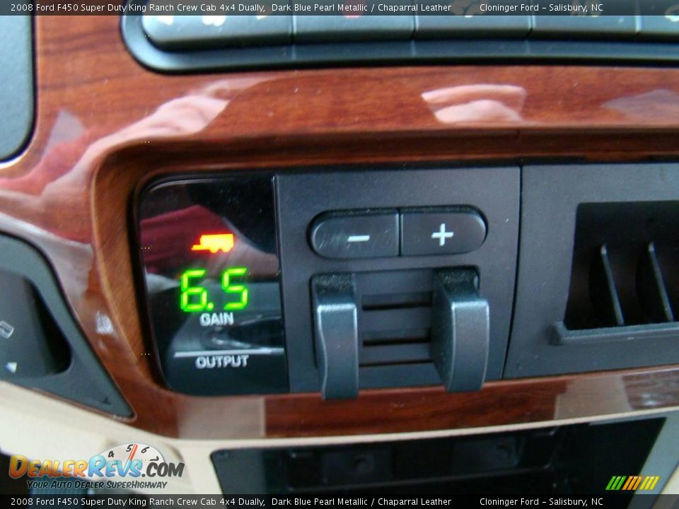 2008 Ford F450 Super Duty King Ranch Crew Cab 4x4 Dually Dark Blue Pearl Metallic / Chaparral Leather Photo #25