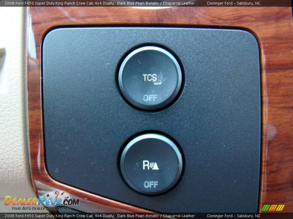 2008 Ford F450 Super Duty King Ranch Crew Cab 4x4 Dually Dark Blue Pearl Metallic / Chaparral Leather Photo #26