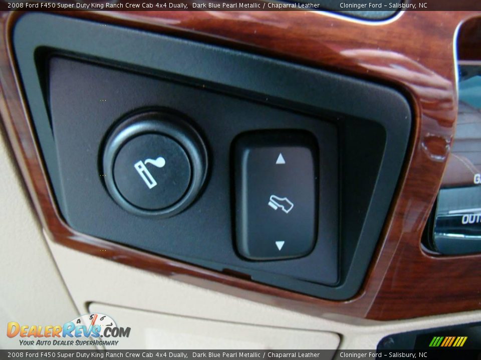 2008 Ford F450 Super Duty King Ranch Crew Cab 4x4 Dually Dark Blue Pearl Metallic / Chaparral Leather Photo #28