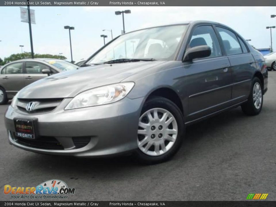 2004 Honda Civic LX Sedan Magnesium Metallic / Gray Photo #1