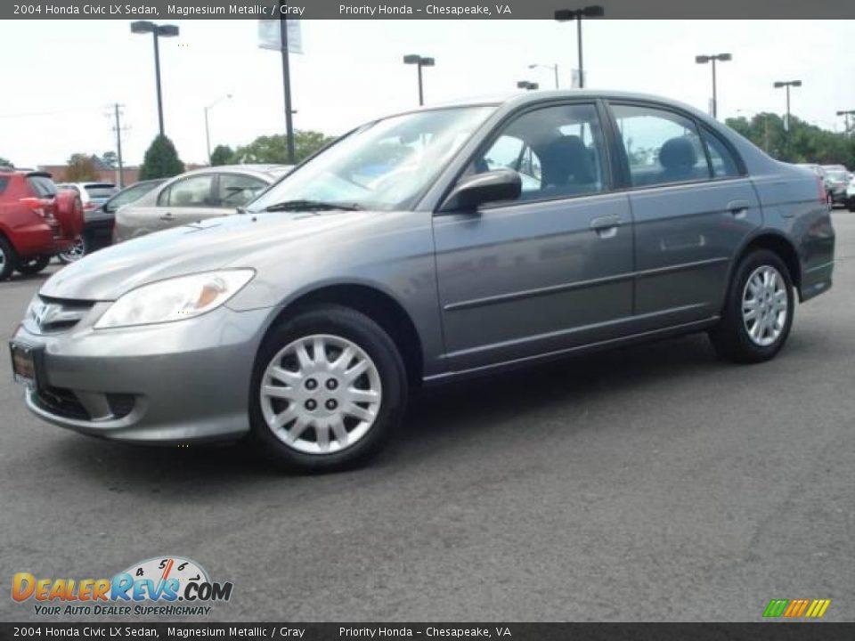 2004 Honda Civic LX Sedan Magnesium Metallic / Gray Photo #2