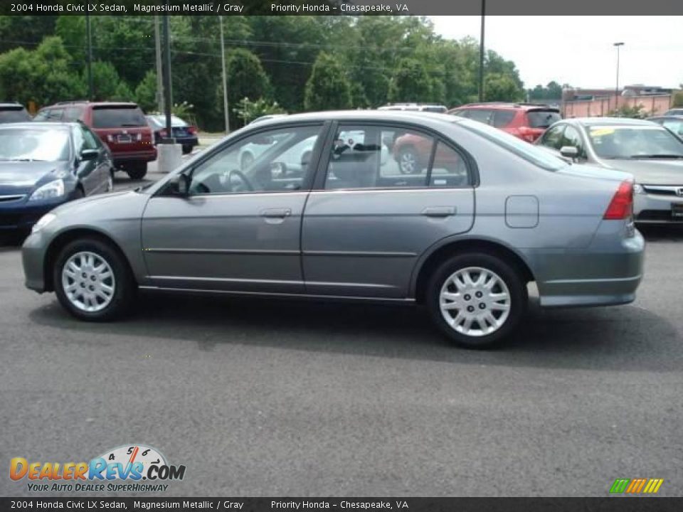 2004 Honda Civic LX Sedan Magnesium Metallic / Gray Photo #3