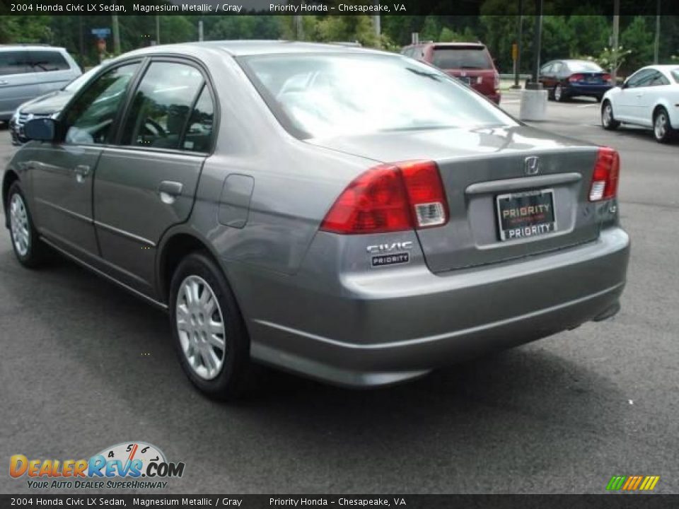 2004 Honda Civic LX Sedan Magnesium Metallic / Gray Photo #4