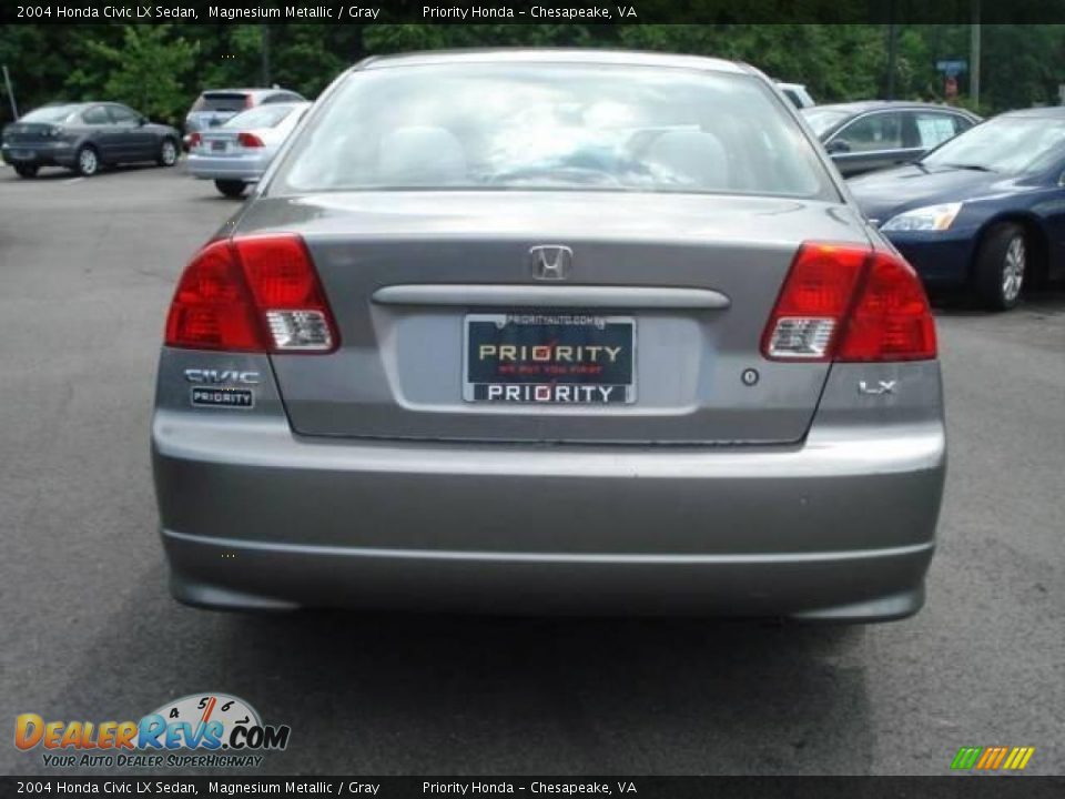 2004 Honda Civic LX Sedan Magnesium Metallic / Gray Photo #5