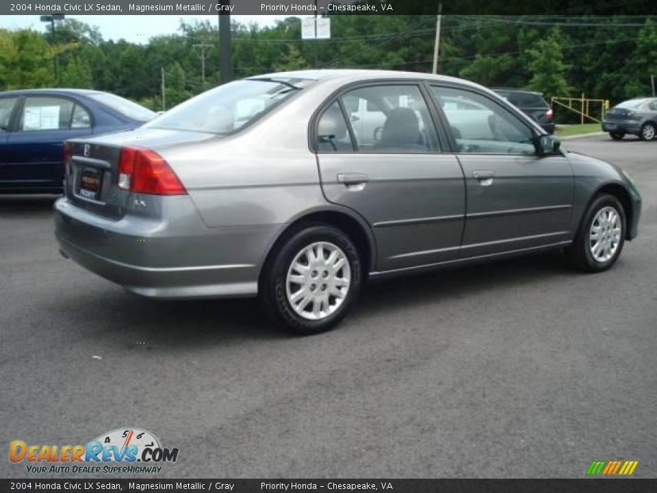 2004 Honda Civic LX Sedan Magnesium Metallic / Gray Photo #6