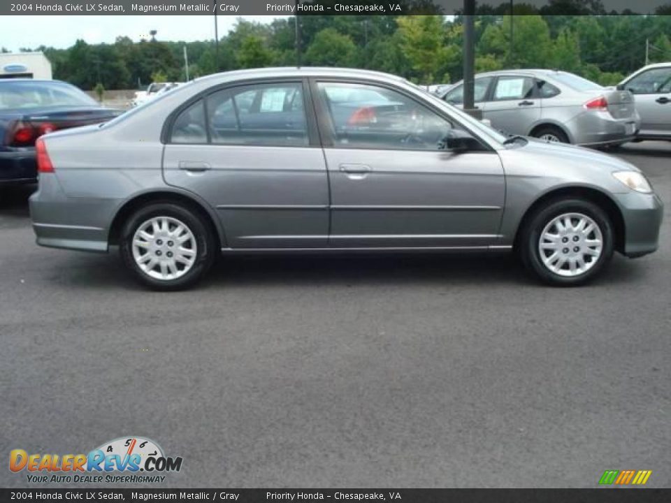 2004 Honda Civic LX Sedan Magnesium Metallic / Gray Photo #7