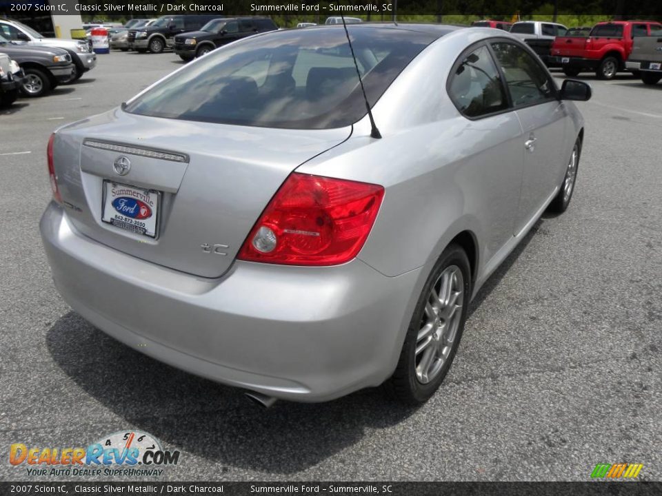 2007 Scion tC Classic Silver Metallic / Dark Charcoal Photo #11