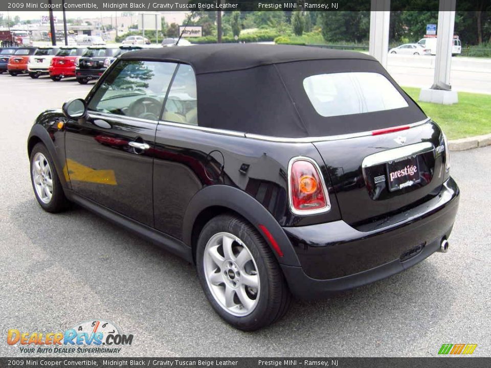 2009 Mini Cooper Convertible Midnight Black / Gravity Tuscan Beige Leather Photo #2