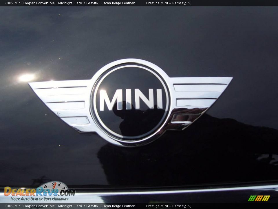2009 Mini Cooper Convertible Midnight Black / Gravity Tuscan Beige Leather Photo #3