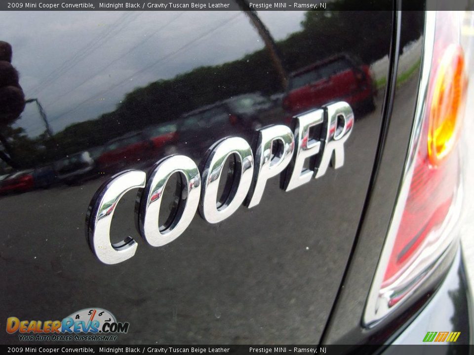 2009 Mini Cooper Convertible Midnight Black / Gravity Tuscan Beige Leather Photo #4