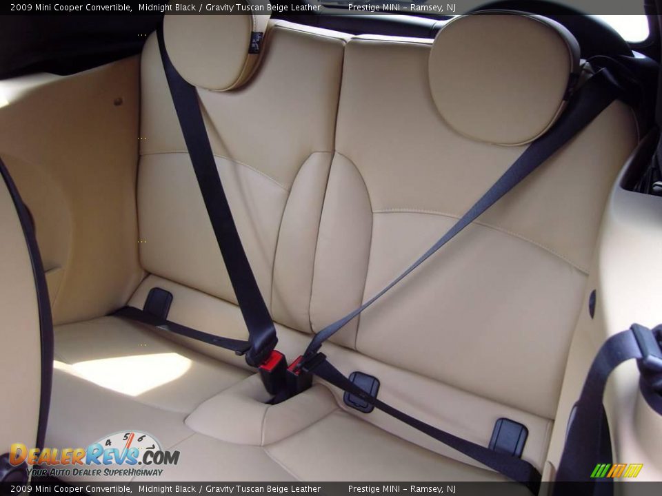 2009 Mini Cooper Convertible Midnight Black / Gravity Tuscan Beige Leather Photo #7