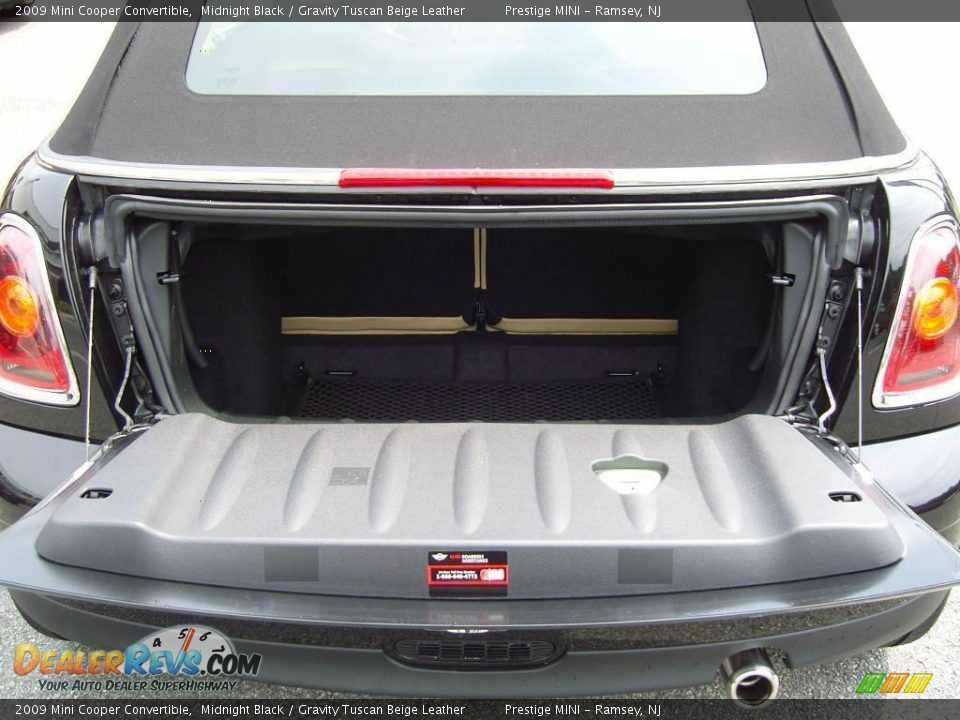2009 Mini Cooper Convertible Midnight Black / Gravity Tuscan Beige Leather Photo #12
