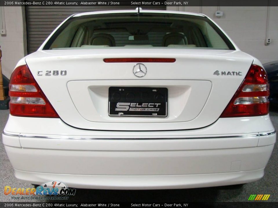 2006 Mercedes-Benz C 280 4Matic Luxury Alabaster White / Stone Photo #5