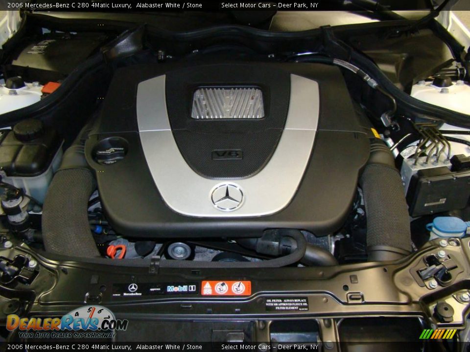2006 Mercedes-Benz C 280 4Matic Luxury Alabaster White / Stone Photo #14