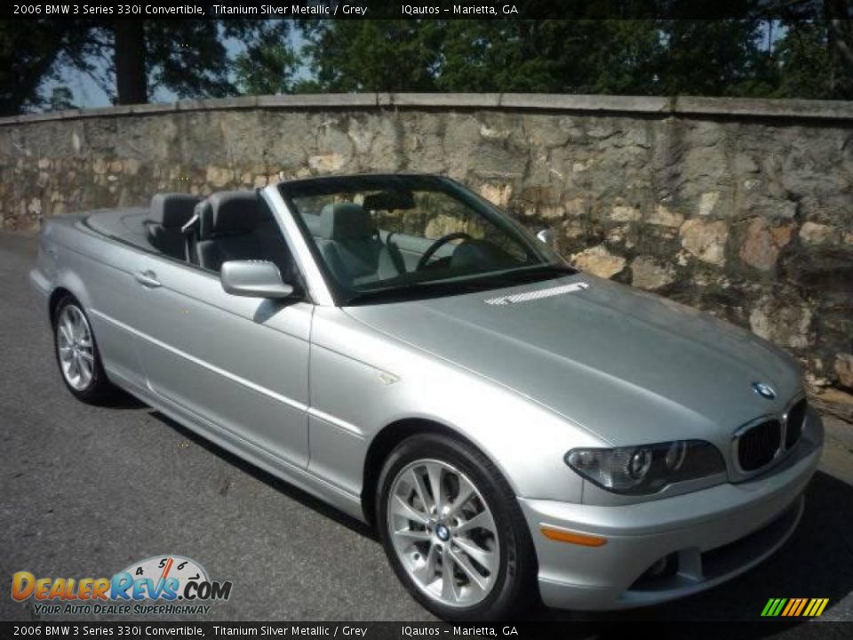 2006 BMW 3 Series 330i Convertible Titanium Silver Metallic / Grey Photo #1