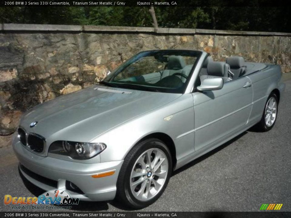 2006 BMW 3 Series 330i Convertible Titanium Silver Metallic / Grey Photo #2